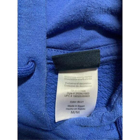 Reebok Identity Fleece Over-The-Head Hoodie Blue Mens Medium - Picture 4 of 8